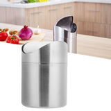 Mini Trash Can Innovative Desktop Waste Bin Rubbish Garbage Container for Office Car - Extra Image