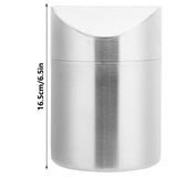 Mini Trash Can Innovative Desktop Waste Bin Rubbish Garbage Container for Office Car - Extra Image