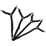 Bed Sheet Clip Lengthened Non Slip Multifunctional Adjustable Bed Sheet Holder for Home HouseholdBlack - Rear View