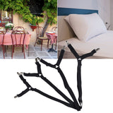 Bed Sheet Clip Lengthened Non Slip Multifunctional Adjustable Bed Sheet Holder for Home HouseholdBlack - Extra Image
