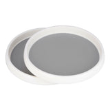 Cabinet Turntable Organizer Antislip Rotatable Storage Tray Multifunctional Rotating Spice Rack for Kitchen 2PCS Small Size - Top-Down View