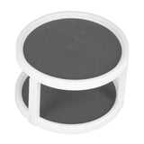 Cabinet Turntable Organizer Antislip Rotatable Storage Tray Multifunctional Rotating Spice Rack for Kitchen Single Double Layer Small Size - Side View