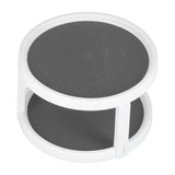 Cabinet Turntable Organizer Antislip Rotatable Storage Tray Multifunctional Rotating Spice Rack for Kitchen Single Double Layer Small Size - Top-Down View