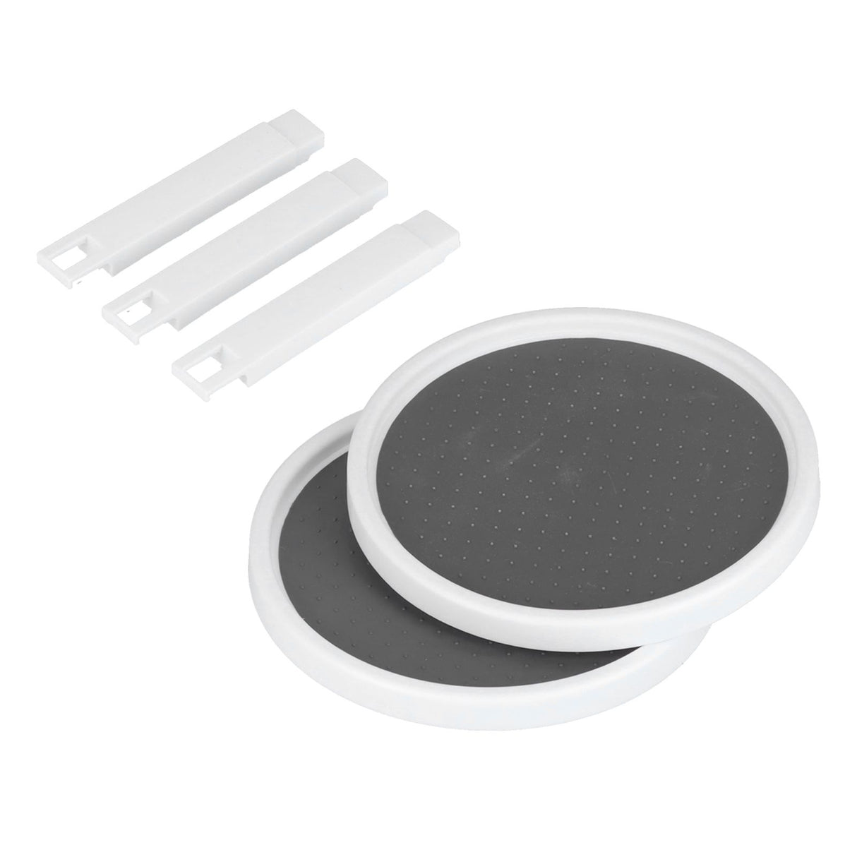 Cabinet Turntable Organizer Antislip Rotatable Storage Tray Multifunctional Rotating Spice Rack for Kitchen Single Double Layer Small Size