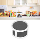 Cabinet Turntable Organizer Antislip Rotatable Storage Tray Multifunctional Rotating Spice Rack for Kitchen Single Double Layer Small Size - Extra Image