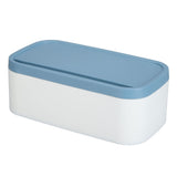 Portable Storage Box Reusable Dustproof Mouth Muffle Face Cover Organizer High Capacity for Home SchoolBlue