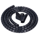 Spiral Cable Wrap Organizer Dia 20mm/0.79in Wire Winding Tube Cord Management System for Home Office TV DVD PC Cable1.5m/4.9ft