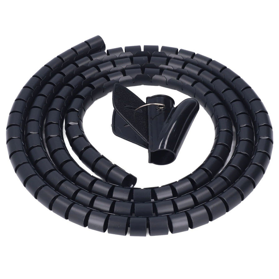 Spiral Cable Wrap Organizer Dia 20mm/0.79in Wire Winding Tube Cord Management System for Home Office TV DVD PC Cable1.5m/4.9ft