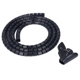 Spiral Cable Wrap Organizer Dia 20mm/0.79in Wire Winding Tube Cord Management System for Home Office TV DVD PC Cable1.5m/4.9ft