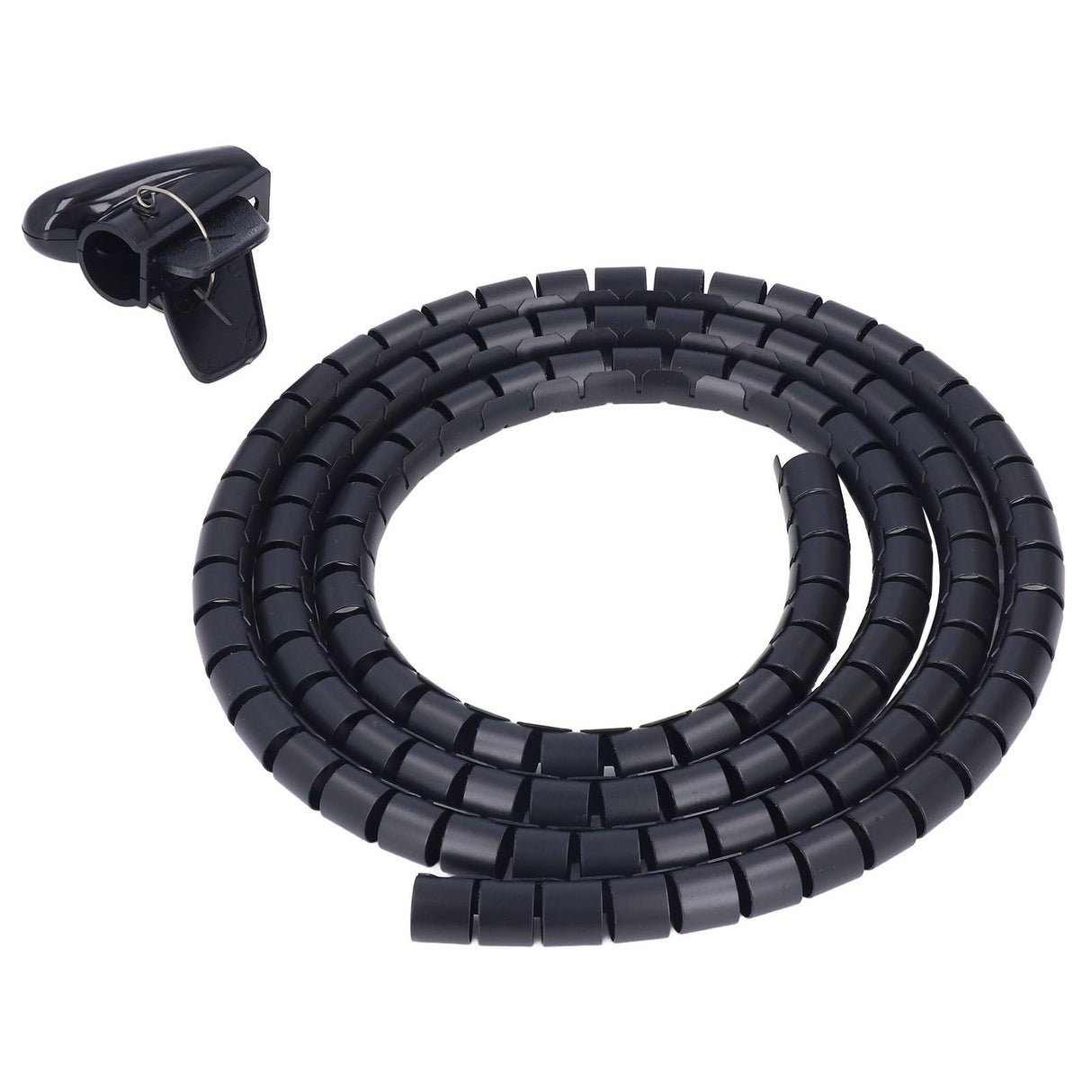 Spiral Cable Wrap Organizer Dia 20mm/0.79in Wire Winding Tube Cord Management System for Home Office TV DVD PC Cable1.5m/4.9ft