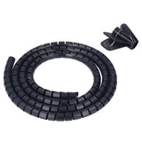 Spiral Cable Wrap Organizer Dia 20mm/0.79in Wire Winding Tube Cord Management System for Home Office TV DVD PC Cable1.5m/4.9ft