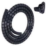 Spiral Cable Wrap Organizer Dia 20mm/0.79in Wire Winding Tube Cord Management System for Home Office TV DVD PC Cable1.5m/4.9ft