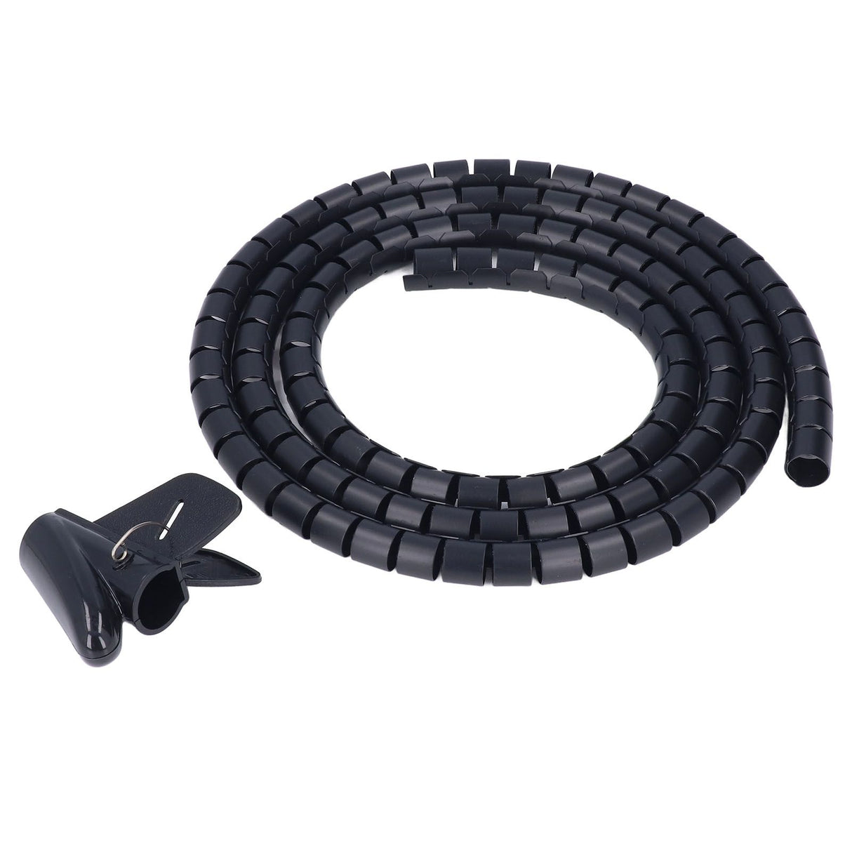 Spiral Cable Wrap Organizer Dia 20mm/0.79in Wire Winding Tube Cord Management System for Home Office TV DVD PC Cable2m/6.6ft