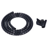 Spiral Cable Wrap Organizer Dia 20mm/0.79in Wire Winding Tube Cord Management System for Home Office TV DVD PC Cable2m/6.6ft - Close-Up Angle