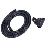 Spiral Cable Wrap Organizer Dia 20mm/0.79in Wire Winding Tube Cord Management System for Home Office TV DVD PC Cable2m/6.6ft