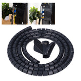 Spiral Cable Wrap Organizer Dia 20mm/0.79in Wire Winding Tube Cord Management System for Home Office TV DVD PC Cable2m/6.6ft