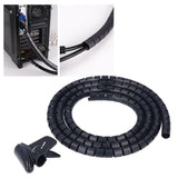 Spiral Cable Wrap Organizer Dia 20mm/0.79in Wire Winding Tube Cord Management System for Home Office TV DVD PC Cable2m/6.6ft