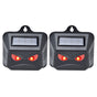 2pcs Animal Repeller Red LED Strobe Lights Waterproof Design Solar Automatic Charging ABS Housing Black Deterrent Tool