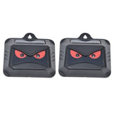 2pcs Animal Repeller Red LED Strobe Lights Waterproof Design Solar Automatic Charging ABS Housing Black Deterrent Tool