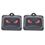 2pcs Animal Repeller Red LED Strobe Lights Waterproof Design Solar Automatic Charging ABS Housing Black Deterrent Tool
