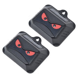 2pcs Animal Repeller Red LED Strobe Lights Waterproof Design Solar Automatic Charging ABS Housing Black Deterrent Tool