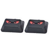 2pcs Animal Repeller Red LED Strobe Lights Waterproof Design Solar Automatic Charging ABS Housing Black Deterrent Tool