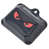 2pcs Animal Repeller Red LED Strobe Lights Waterproof Design Solar Automatic Charging ABS Housing Black Deterrent Tool