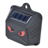 2pcs Animal Repeller Red LED Strobe Lights Waterproof Design Solar Automatic Charging ABS Housing Black Deterrent Tool - Extra Image