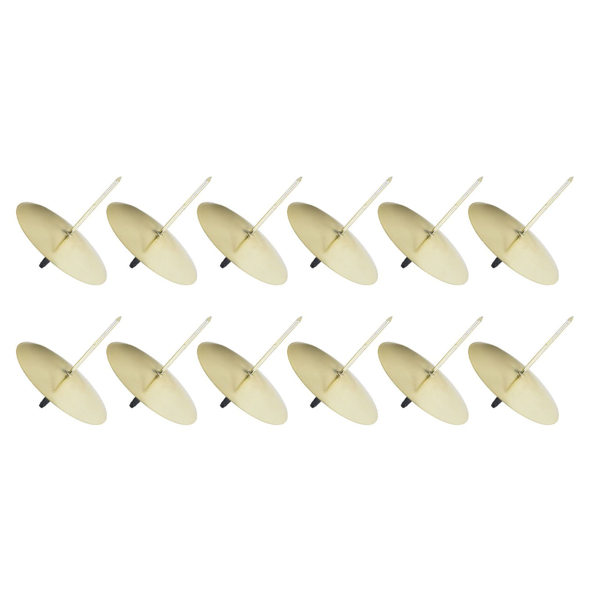 12pcs Candle Plate Iron Material 7x6.5cm/2.8x2.6in Gold Stable Reliable Decorative Wearable Fixing Holder for Party