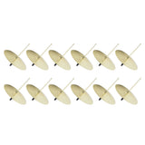 12pcs Candle Plate Iron Material 7x6.5cm/2.8x2.6in Gold Stable Reliable Decorative Wearable Fixing Holder for Party - Side View