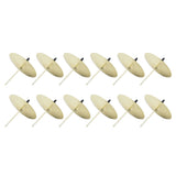12pcs Candle Plate Iron Material 7x6.5cm/2.8x2.6in Gold Stable Reliable Decorative Wearable Fixing Holder for Party - Top-Down View