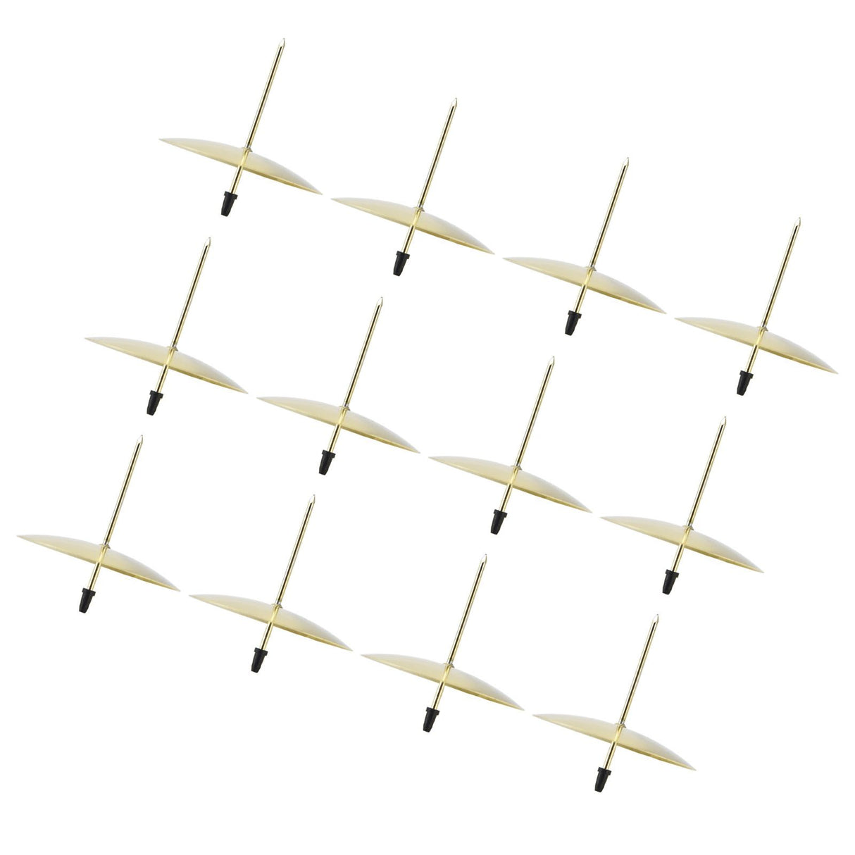 12pcs Candle Plate Iron Material 7x6.5cm/2.8x2.6in Gold Stable Reliable Decorative Wearable Fixing Holder for Party