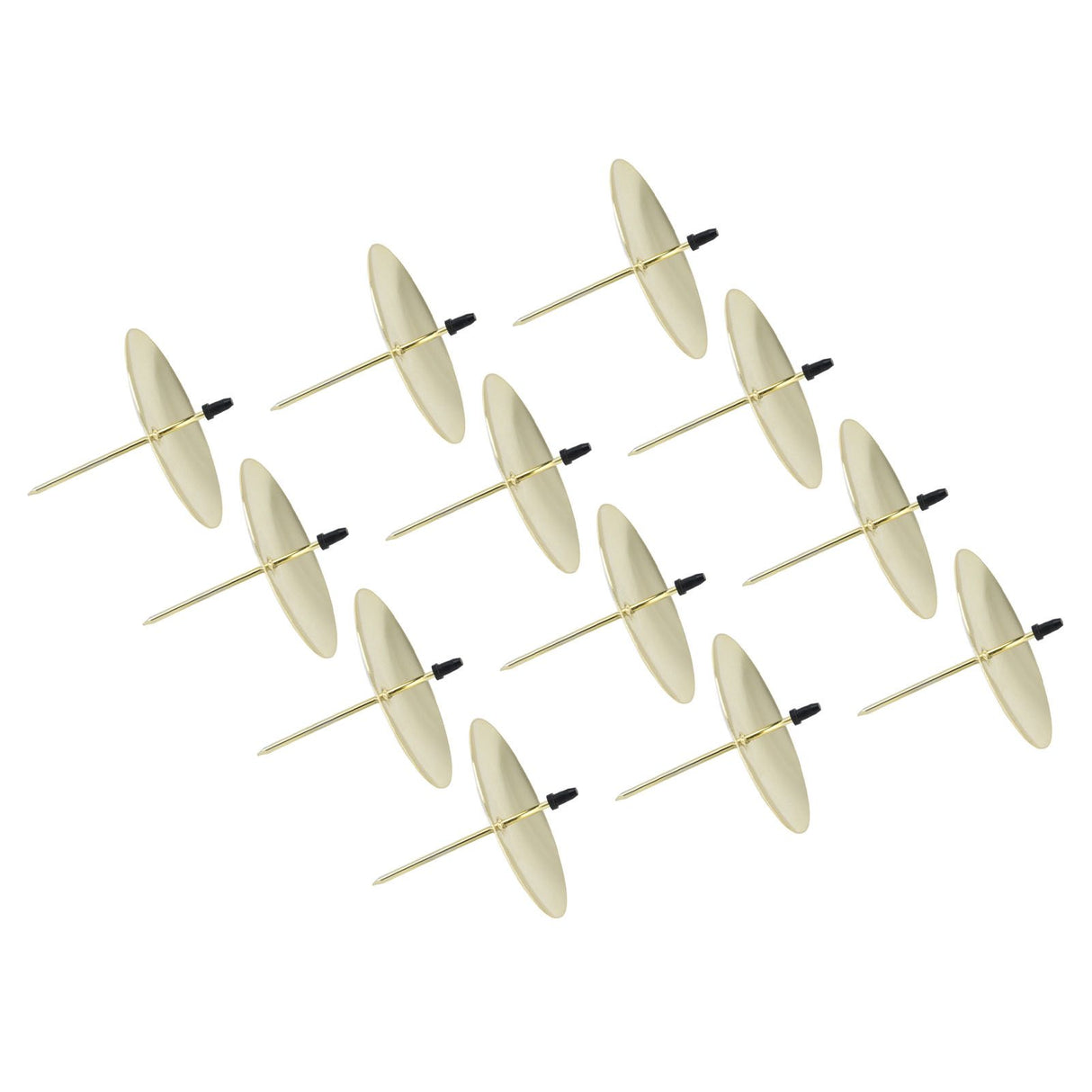 12pcs Candle Plate Iron Material 7x6.5cm/2.8x2.6in Gold Stable Reliable Decorative Wearable Fixing Holder for Party