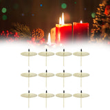 12pcs Candle Plate Iron Material 7x6.5cm/2.8x2.6in Gold Stable Reliable Decorative Wearable Fixing Holder for Party - Extra Image