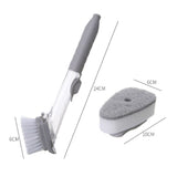 Hydraulic Brush Automatic Adding Liquid Pot Soft Kitchen Brush Kitchen Utensils for Pot Bowl1Pc Handle 1Pc Brush 1Pc Sponge