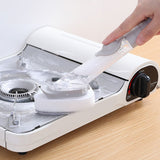 Hydraulic Brush Automatic Adding Liquid Pot Soft Kitchen Brush Kitchen Utensils for Pot Bowl1Pc Handle 2Pcs Brushes 2Pcs Sponges