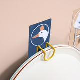 Cute Hooks Wall Mounted 360° Rotating Hook Orderly Storage Strong Stickiness Towel Rack for Bathroom KitchenDuck - Top-Down View