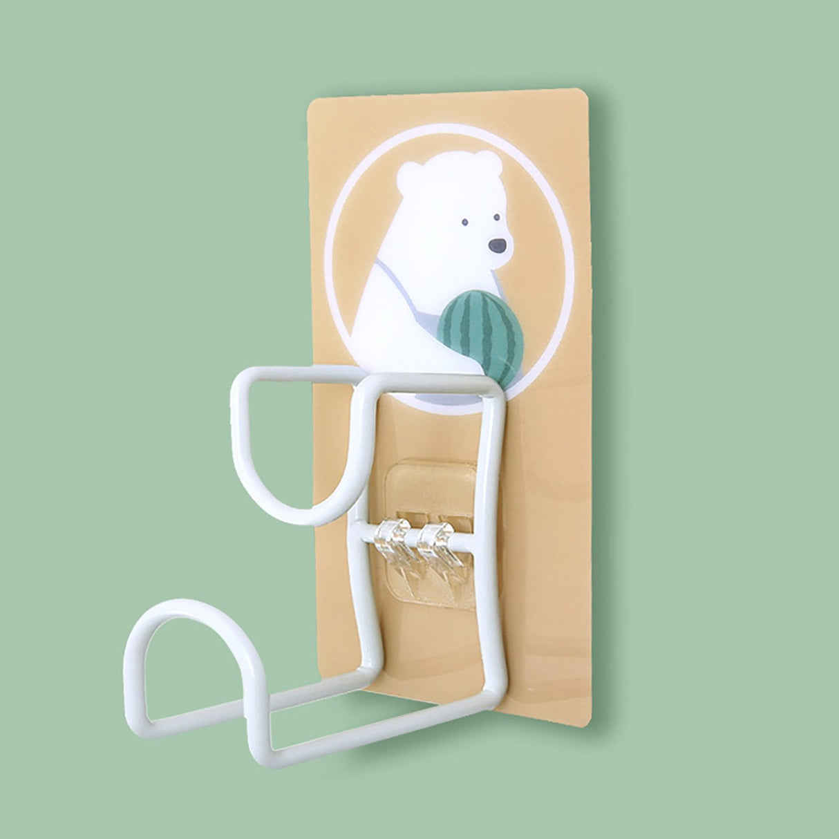 Cute Hooks Wall Mounted 360° Rotating Hook Orderly Storage Strong Stickiness Towel Rack for Bathroom KitchenBear
