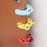 Door Pinch Guard High Elasticity Cute Prevent Pinching Easy to Install Baby Door Stopper for BabiesPattern Color Random Delivery - Side View