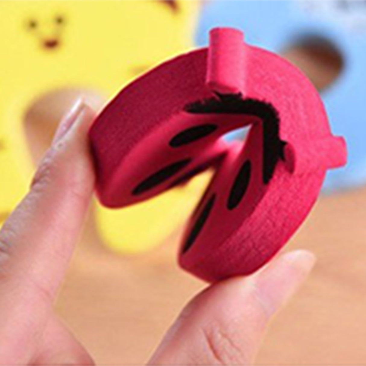 Door Pinch Guard High Elasticity Cute Prevent Pinching Easy to Install Baby Door Stopper for BabiesPattern Color Random Delivery