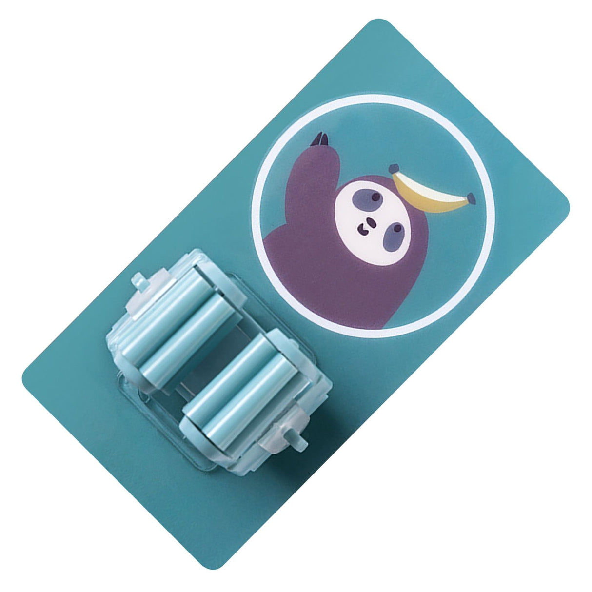 Wall Mounted Mop Clip Strong Adsorption Capacity Waterproof Roller Design Broom Rack for Bathroom Kitchen ToiletSloth