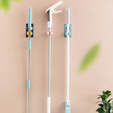 Wall Mounted Mop Clip Strong Adsorption Capacity Waterproof Roller Design Broom Rack for Bathroom Kitchen ToiletSloth
