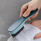 Shoes Brush Multifunctional Flocked Bristles Laundry Brush Cleaning Tool for HouseholdDark Blue - Close-Up Angle