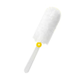 Hand Duster Electrostatic Adsorption Washable Replaceable Cleaning Fibers Telescopic Duster for Floor Desk CleaningFlat White