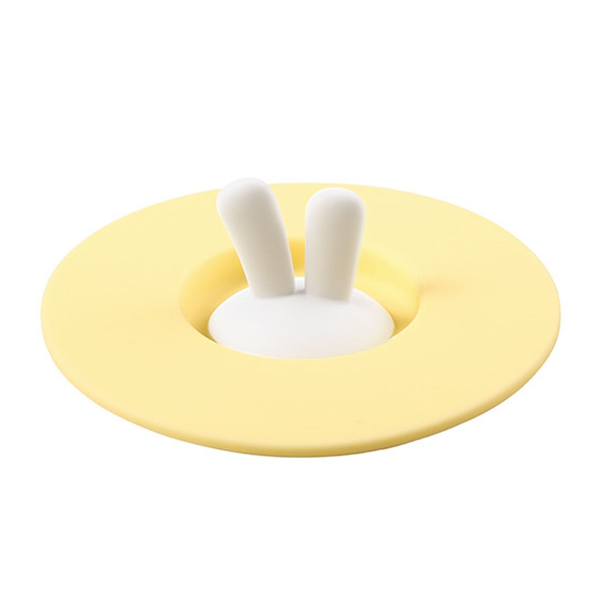 Silicone Cup Lid Creative Cup Cover Rabbit Shaped Dust Proof Sealing Airtight Mug CoverYellow