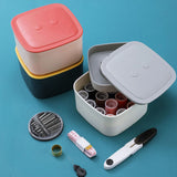 Magnetic Sewing Box PP Polyester Colorful Multifunctional Scandinavian Style Craft Storage Box for Home Pink and Purple