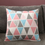Home Pillow Case Sofa Cushion Accessories Linen Nordic Style Daily Use Home Textiles Colorful Triangle 45x45