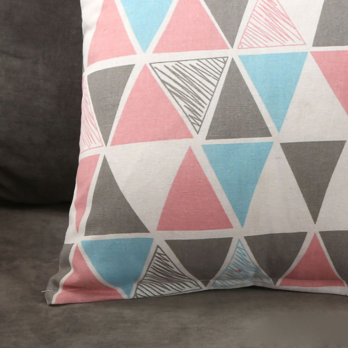 Home Pillow Case Sofa Cushion Accessories Linen Nordic Style Daily Use Home Textiles Colorful Triangle 45x45