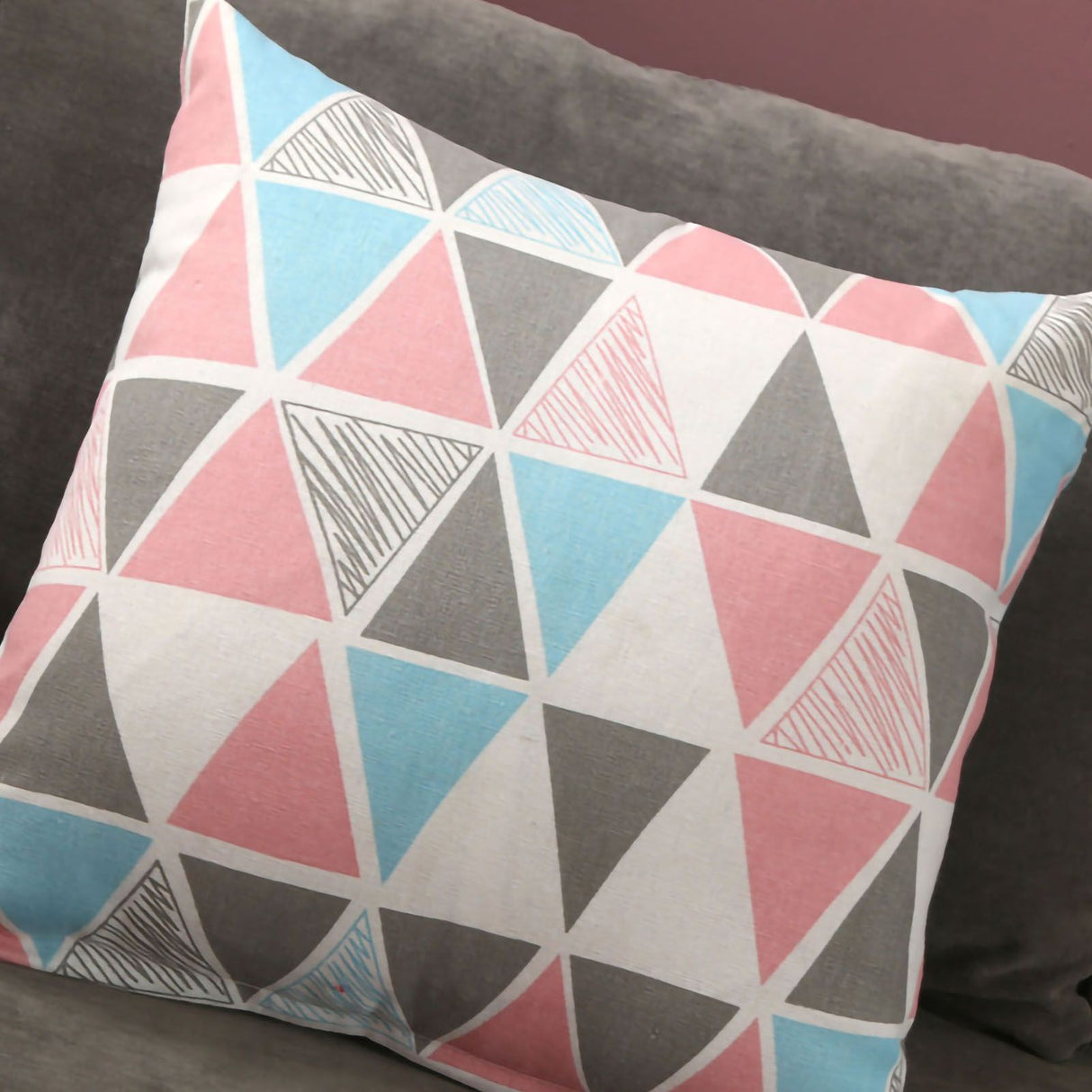 Home Pillow Case Sofa Cushion Accessories Linen Nordic Style Daily Use Home Textiles Colorful Triangle 45x45
