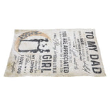 Dad Blanket Father's Day Theme Dual Sides Personalized Wide Application Sofa Throw Blanket for Bedroom Sofa Office 150x200cm / 59.06x78.74in - Low Angle